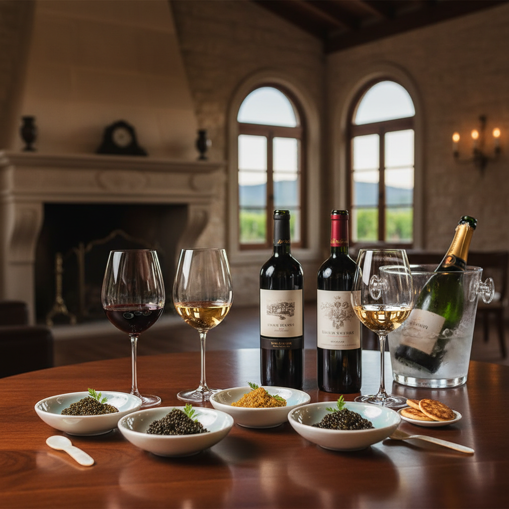 The Ultimate Luxury: A Private Caviar and Spanish Wine Pairing Experience with All Wines