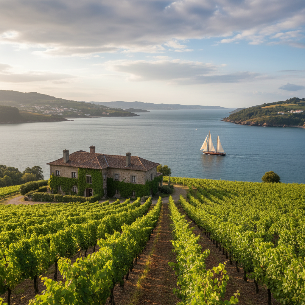 Atlantic Pairing: Albariño Tour in Pazos Gallegos and Boat Trip in Rías Baixas