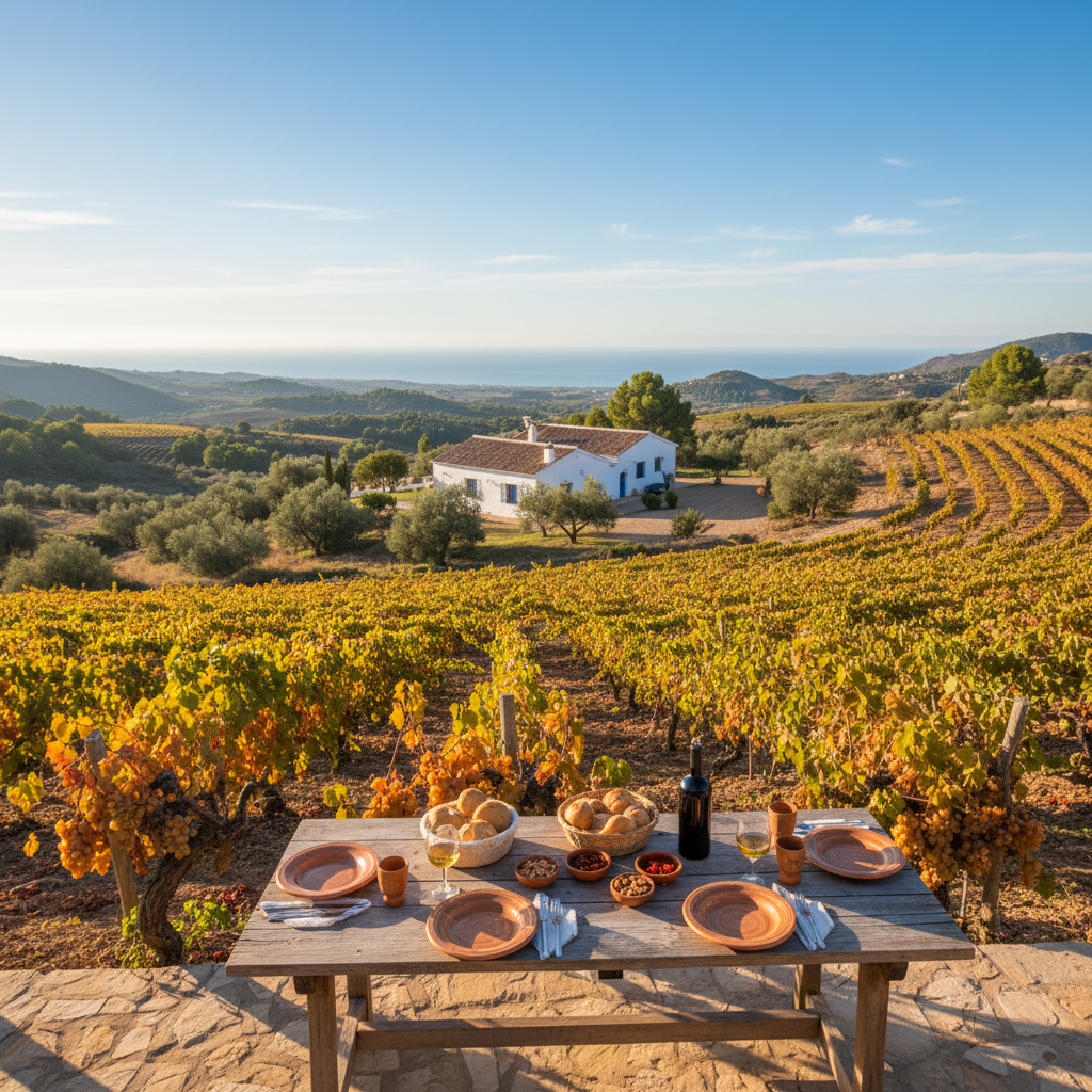 Moscatel y Sol de la Axarquía: Sweet Wine Route and Traditional Lunch in Málaga